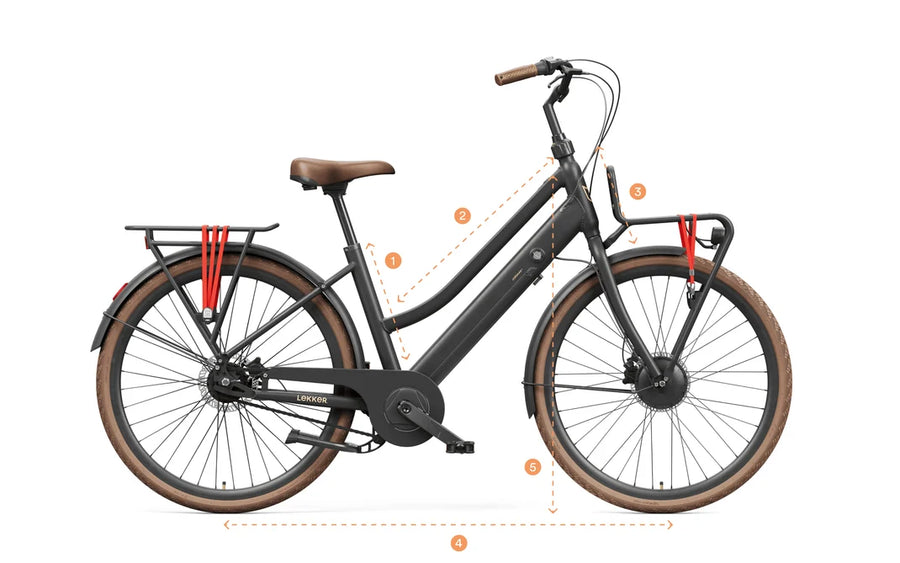 Lekker Jordaan Urban 8sp sizing diagram